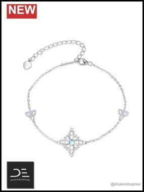 925 Sterling Silver Witches Knot Bracelet Women Witch Gift Pagan Wiccan Jewelry